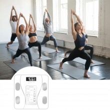 Cantar Electronic SIKS Cu Aplicatie Smart, Ecran Digital Iluminat, Termometru, Suporta Maxim 180 Kg, Gri Cantar Electronic SIKS Cu Aplicatie Smart, Ecran Digital Iluminat, Termometru, Suporta Maxim 180 Kg, Gri