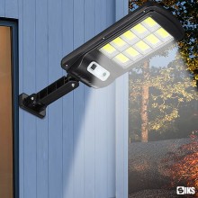 Lampa Solara SIKS cu Inductie, 10 x LED COB, Montare pe Perete, cu Telecomanda, Negru