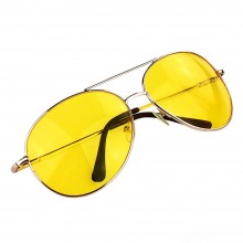 Ochelari SIKS Pentru Condus Noaptea, Cu Rama Metalica, Lentile Galbene Ochelari SIKS Pentru Condus Noaptea, Cu Rama Metalica, Lentile Galbene