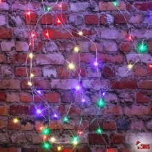 Instalatie de Craciun Liniara SIKS, 30 m, 300 LED-uri, Incarcare Solara, Cablu Cupru, Energie Prin Panou Solar, Interior/Exte...
