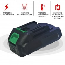 Acumulator 48V SIKS Cu 3 Pini Si Mufa De Incarcare Verticala Pentru Mini Fierastrau Electric Sau Drujba, Negru