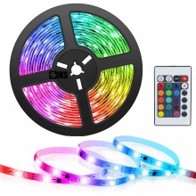 Kit Banda LED RGB SIKS cu Telecomanda, 300 LED-uri, Lungime 3m
