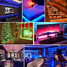 Kit Banda LED RGB SIKS cu Telecomanda, 300 LED-uri, Lungime 3m Kit Banda LED RGB SIKS cu Telecomanda, 300 LED-uri, Lungime 3m
