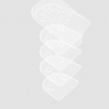 Set Talonete Inaltatoare SIKS Pentru Calcai, 2 Bucati, 5 cm, Silicon, Transparent