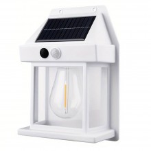 Lampa Solara de Perete SIKS Cu Bec LED, Pentru Exterior, Cu Senzor de Miscare si Lumina, Incarcare Solara, Acumulator Integra...