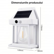 Lampa Solara de Perete SIKS Cu Bec LED, Pentru Exterior, Cu Senzor de Miscare si Lumina, Incarcare Solara, Acumulator Integra... Lampa Solara de Perete SIKS Cu Bec LED, Pentru Exterior, Cu Senzor de Miscare si Lumina, Incarcare Solara, Acumulator Integra...