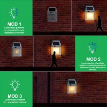 Lampa Solara de Perete SIKS Cu Bec LED, Pentru Exterior, Cu Senzor de Miscare si Lumina, Incarcare Solara, Acumulator Integra... Lampa Solara de Perete SIKS Cu Bec LED, Pentru Exterior, Cu Senzor de Miscare si Lumina, Incarcare Solara, Acumulator Integra...
