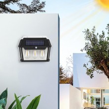 Lampa Solara de Perete SIKS Cu 3 Becuri LED, Pentru Exterior, Cu Senzor de Miscare si Lumina, Incarcare Solara, Acumulator In... Lampa Solara de Perete SIKS Cu 3 Becuri LED, Pentru Exterior, Cu Senzor de Miscare si Lumina, Incarcare Solara, Acumulator In...