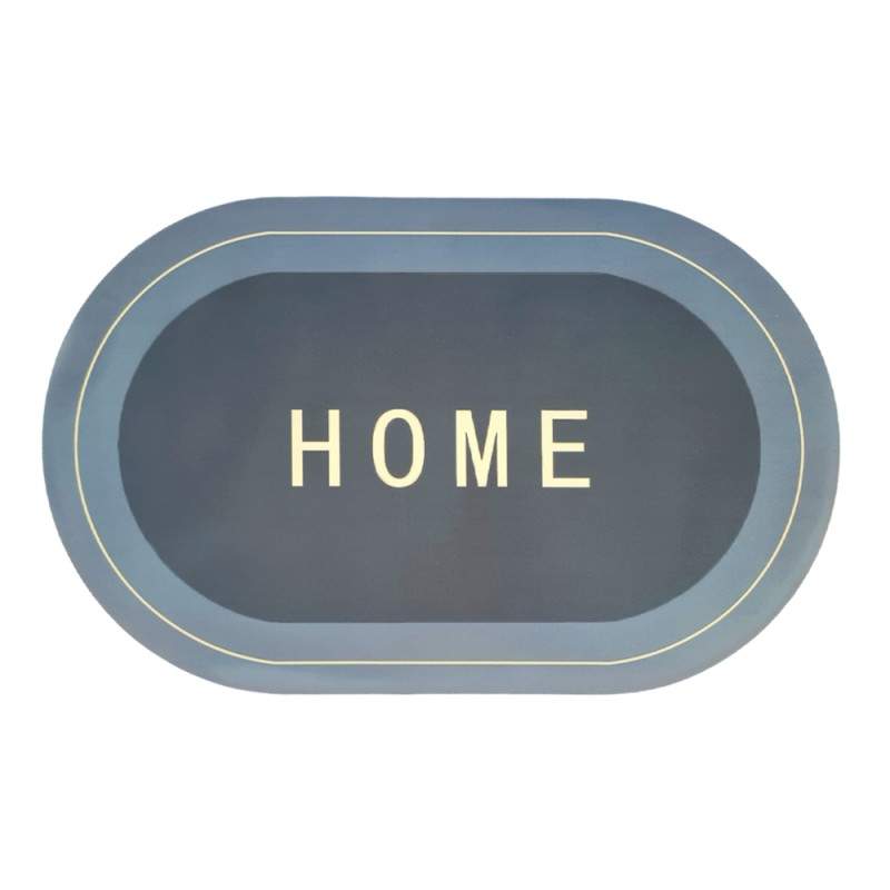 Covor de Baie Antiderapant SIKS, Model „Home”, Oval, 77 x 47.5 cm, Gri deschis/Albastru Covor de Baie Antiderapant SIKS, Model „Home”, Oval, 77 x 47.5 cm, Gri deschis/Albastru