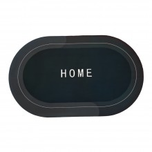 Covor de Baie Antiderapant SIKS, Model „Home”, Oval, 77 x 47.5 cm, Bleumarin Inchis