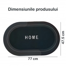 Covor de Baie Antiderapant SIKS, Model „Home”, Oval, 77 x 47.5 cm, Bleumarin Inchis Covor de Baie Antiderapant SIKS, Model „Home”, Oval, 77 x 47.5 cm, Bleumarin Inchis