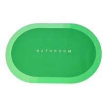 Covor de Baie Antiderapant SIKS, Model „Bathroom”, Oval, 57 x 38 cm, Verde