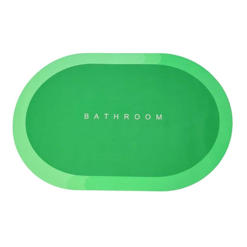 Covor de Baie Antiderapant SIKS, Model „Bathroom”, Oval, 57 x 38 cm, Verde Covor de Baie Antiderapant SIKS, Model „Bathroom”, Oval, 57 x 38 cm, Verde