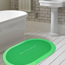 Covor de Baie Antiderapant SIKS, Model „Bathroom”, Oval, 57 x 38 cm, Verde Covor de Baie Antiderapant SIKS, Model „Bathroom”, Oval, 57 x 38 cm, Verde