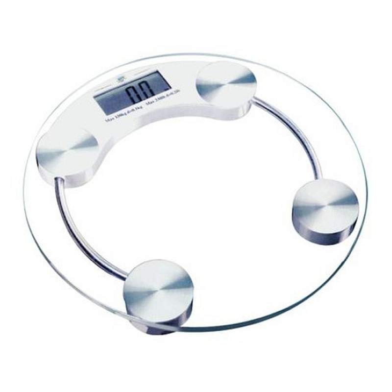 Cantar Corporal SIKS, Transparent, Afisaj Electronic, Oprire Automata, Sticla, Rotund Cantar Corporal SIKS, Transparent, Afisaj Electronic, Oprire Automata, Sticla, Rotund