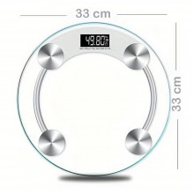 Cantar Corporal SIKS, Transparent, Afisaj Electronic, Oprire Automata, Sticla, Rotund Cantar Corporal SIKS, Transparent, Afisaj Electronic, Oprire Automata, Sticla, Rotund