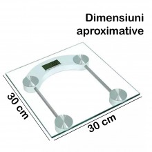Cantar Corporal SIKS®, Transparent, Afisaj Electronic, Oprire Automata, Capacitate Maxima Persoane 180 Kg, Sticla, Patrat Cantar Corporal SIKS®, Transparent, Afisaj Electronic, Oprire Automata, Capacitate Maxima Persoane 180 Kg, Sticla, Patrat