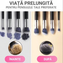 Aparat SIKS Pentru Curatare Pensule De Machiaj Electric, Dispozitiv Cu Rotire Automata, Conectare USB, Capat Lavabil Din Sili...