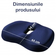 Perna Ortopedica SIKS Pentru Sezut Cu Spuma De Memorie, Suport Pentru Coccis, Scaun De Birou Sau Masina, Pentru Hemoroizi, Du...