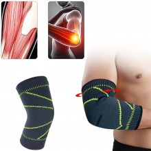 Cotiera Elastica SIKS, Protectie Pentru Cot, Fasa Compresiva, Marime Universala, Negru Cu Verde Cotiera Elastica SIKS, Protectie Pentru Cot, Fasa Compresiva, Marime Universala, Negru Cu Verde