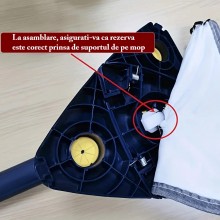 Rezerva Pentru Mop Cu Cap Triunghiular SIKS, Reglabil, Rotire 360 Grade, Maner Telescopic, Albastru
