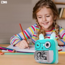 Camera Foto Video Copii Digitala SIKS Rezolutie 24 MP Full HD Polaroid, Cu Imprimare Termica, Printare Instant, Cu Wifi, Foca...