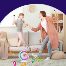 Set Complet Statie Smart Microfon Si Boxa Wireless SIKS Pentru Karaoke Cu Lumina RGB Led , Copii / Adulti, Kit 2 in 1, Aparat... Set Complet Statie Smart Microfon Si Boxa Wireless SIKS Pentru Karaoke Cu Lumina RGB Led , Copii / Adulti, Kit 2 in 1, Aparat...