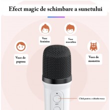 Set Complet Statie Smart Microfon Si Boxa Wireless SIKS Pentru Karaoke Cu Lumina RGB Led , Copii / Adulti, Kit 2 in 1, Aparat... Set Complet Statie Smart Microfon Si Boxa Wireless SIKS Pentru Karaoke Cu Lumina RGB Led , Copii / Adulti, Kit 2 in 1, Aparat...