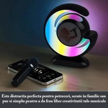 Set Complet Statie Smart Microfon Si Boxa Wireless SIKS Pentru Karaoke Cu Lumina RGB Led , Copii / Adulti, Kit 2 in 1, Aparat... Set Complet Statie Smart Microfon Si Boxa Wireless SIKS Pentru Karaoke Cu Lumina RGB Led , Copii / Adulti, Kit 2 in 1, Aparat...