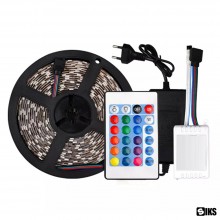 Controler Banda Led RGB SIKS, Alimentator Compatibil Cu Telecomanda 24 Taste si 44 Taste Fara WiFi, Alb