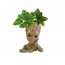 Ghiveci Groot Cel Ganditor EDAR Pentru Flori , Figurina, Gardienii Galaxiei, Decorare Birou, Suport Pixuri, 15cm