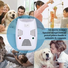 Dispozitiv Cu Ultrasunete Anti-Rozatoare EDAR, Acoperire 360, Aparat Anti-Daunatori Cu Unde Electromagnetice, 3 Difuzoare, Alb Dispozitiv Cu Ultrasunete Anti-Rozatoare EDAR, Acoperire 360, Aparat Anti-Daunatori Cu Unde Electromagnetice, 3 Difuzoare, Alb