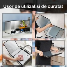 Placa SIKS de Protectie Antistopi Aragaz Din Metal XL, Pliabila, Panou Cu 4 elemente, Usor De Curatat, Dimensiune 135x31cm, A... Placa SIKS de Protectie Antistopi Aragaz Din Metal XL, Pliabila, Panou Cu 4 elemente, Usor De Curatat, Dimensiune 135x31cm, A...