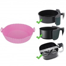 Tava De Protectie Din Silicon SIKS Pentru Air Fryer, Universala, Pentru Friteuza, Prajit, Copt, Reutilizabila, Mov