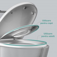 Colac WC EDAR Pentru Copii si Adulti, Capac 2 In 1, Cu Reductie, Prindere Magnetica, Soft Close, Plastic, Montare Si Demontar... Colac WC EDAR Pentru Copii si Adulti, Capac 2 In 1, Cu Reductie, Prindere Magnetica, Soft Close, Plastic, Montare Si Demontar...