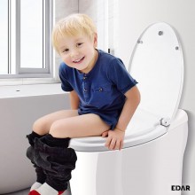Colac WC EDAR Pentru Copii si Adulti, Capac 2 In 1, Cu Reductie, Prindere Magnetica, Soft Close, Plastic, Montare Si Demontar...
