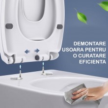 Colac WC EDAR Pentru Copii si Adulti, Capac 2 In 1, Cu Reductie, Prindere Magnetica, Soft Close, Plastic, Montare Si Demontar... Colac WC EDAR Pentru Copii si Adulti, Capac 2 In 1, Cu Reductie, Prindere Magnetica, Soft Close, Plastic, Montare Si Demontar...