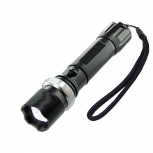 Lanterna de mana SIKS® Swat, lumina led, focalizare, pentru pescuit, camping, plimbari, negru