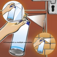 Spray Impermeabil Pentru Etansare EDAR, Cu Uscare Rapida, Compatibil Cu Multiple Suprafete, Anti-Apa, 700 ml, Incolor