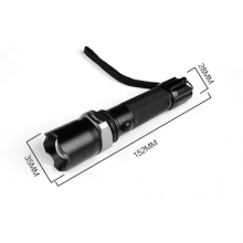 Lanterna de mana SIKS® Swat, lumina led, focalizare, pentru pescuit, camping, plimbari, negru
