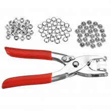 Cleste Profesional de Mercerie EDAR Pentru Montat/Nituit Capse , 50 De Capse Incluse, Cutie De Depozitare, Aparat Din Metal, ...