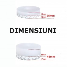 Set 2 x Banda de Etansare din Silicon EDAR,, Transparenta, Pentru Usa, Fereastra, Cabina de Dus, 25 mm x 1,8 m + 45 mm x 1,8 m