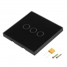 Intrerupator Lumina Triplu Cu Touch SIKS Din Sticla Securizata, De Perete, Serie 2024, Iluminare LED, Ecran Tactil, Elegant, ...
