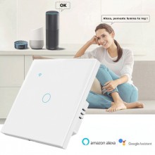 Intrerupator Inteligent Cu Touch EDAR, Wi-Fi, 1 Faza, Sticla securizata, Compatibil Cu Tuya, Life Smart, Amazon Alexa, Google As Intrerupator Inteligent Cu Touch EDAR, Wi-Fi, 1 Faza, Sticla securizata, Compatibil Cu Tuya, Life Smart, Amazon Alexa, Google As