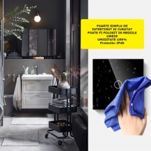 Intrerupator Lumina Cu Touch SIKS Din Sticla Securizata, De Perete, Serie 2024, Iluminare LED, Ecran Tactil, Elegant, 1 Faza,...