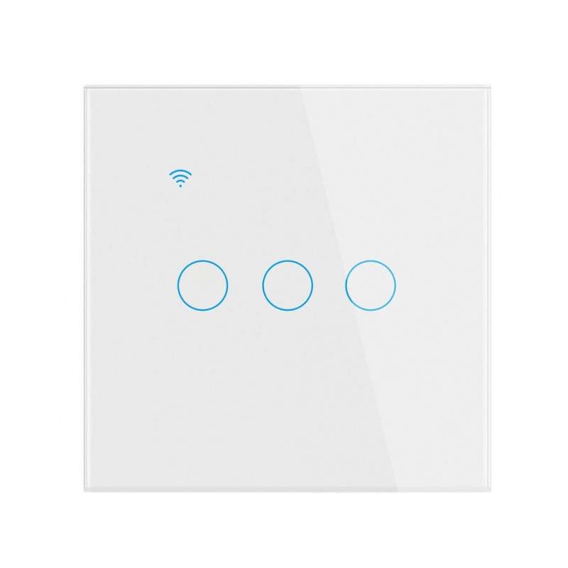 Intrerupator Inteligent Cu Touch EDAR, Wi-Fi, 3 Faze, Sticla securizata, Compatibil Cu Tuya, Life Smart, Amazon Alexa, Google As Intrerupator Inteligent Cu Touch EDAR, Wi-Fi, 3 Faze, Sticla securizata, Compatibil Cu Tuya, Life Smart, Amazon Alexa, Google As