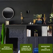 Intrerupator Lumina Cu Touch EDAR Din Sticla Securizata, De Perete, Iluminare LED, Ecran Tactil, Elegant, 1 Faza, Negru Intrerupator Lumina Cu Touch EDAR Din Sticla Securizata, De Perete, Iluminare LED, Ecran Tactil, Elegant, 1 Faza, Negru