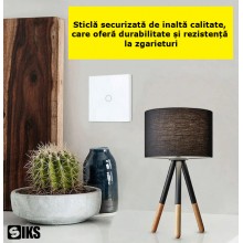 Intrerupator Lumina Cu Touch SIKS Din Sticla Securizata, De Perete, Serie 2024, Iluminare LED, Ecran Tactil, Elegant, 1 Faza,... Intrerupator Lumina Cu Touch SIKS Din Sticla Securizata, De Perete, Serie 2024, Iluminare LED, Ecran Tactil, Elegant, 1 Faza,...