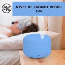 Umidificator Ultrasonic EDAR, Difuzor Aroma, Rezervor 300 ml, 7 Lumini Led, Alb