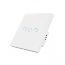 Intrerupator Lumina Triplu Cu Touch SIKS Din Sticla Securizata, De Perete, Serie 2024, Iluminare LED, Ecran Tactil, Elegant, ...